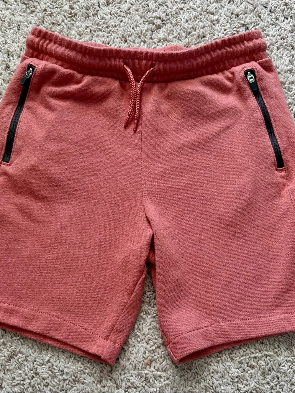 OshKosh B'gosh Coral Terry Drawstring Shorts with Zipper Pockets
